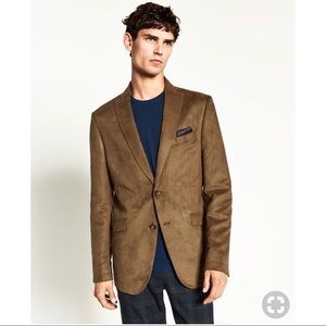 Zara man faux suede blazer
